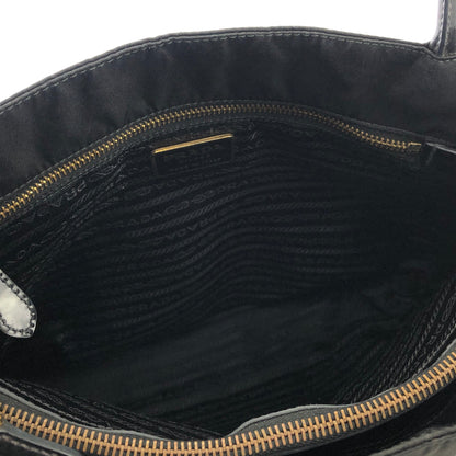 PRADA Triangle logo Nylon Tote bag Black Vintage 6kxehn