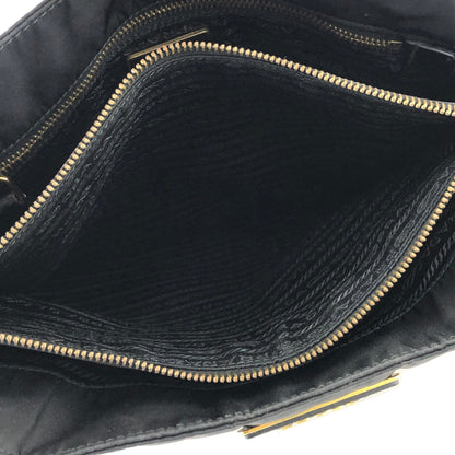 PRADA Triangle logo Nylon Tote bag Black Vintage 6kxehn