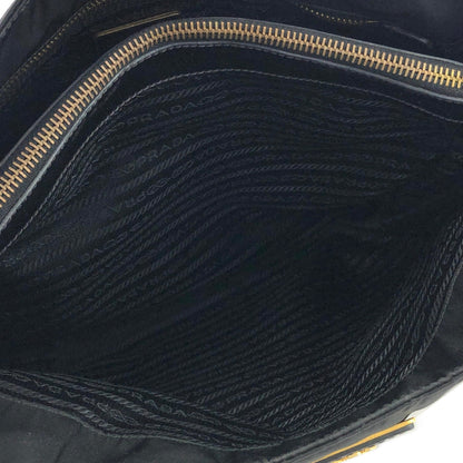 PRADA Triangle logo Nylon Tote bag Black Vintage 6kxehn
