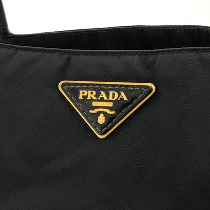 PRADA Triangle logo Nylon Tote bag Black Vintage 6kxehn
