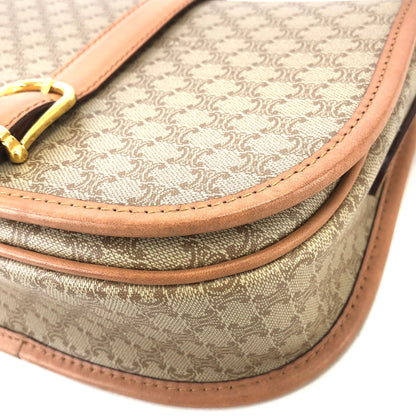 CELINE Macadam Front buckle Flap Shoulder bag Beige Vintage Old CELINE fmufdh