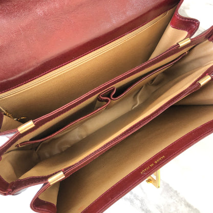 CELINE Horse carriage Crossbody Shoulderbag Bordeaux Vintage Old CELINE er7u4j