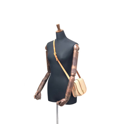 CELINE Macadam Front buckle Flap Shoulder bag Beige Vintage Old CELINE fmufdh