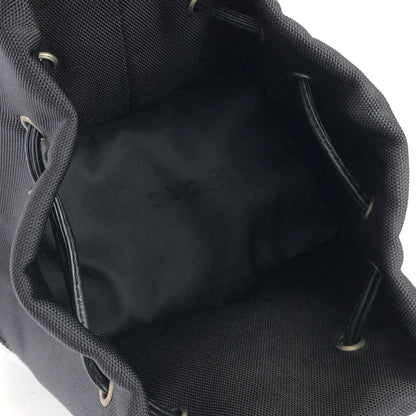 GUCCI 標誌尼龍抽繩迷你手提包黑色復古舊款 Gucci atyxbe