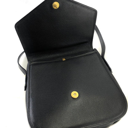 Yves Saint Laurent YSL logo Cassandra Crossbody Shoulder bag Black Vintage Old v67ssu