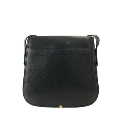 Yves Saint Laurent YSL logo Cassandra Crossbody Shoulder bag Black Vintage Old v67ssu