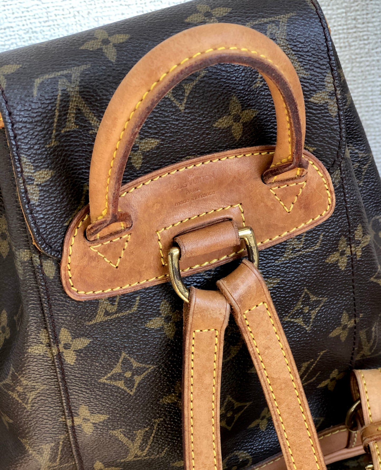 LOUIS VUITTON Monogram Montsouris M51137 Backpack Brown Vintage Old ncci75