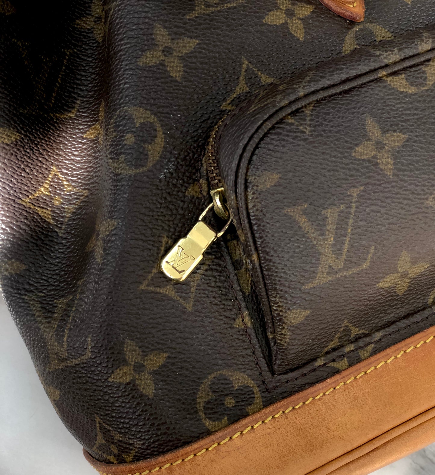 LOUIS VUITTON Monogram Montsouris M51137 Backpack Brown Vintage Old ncci75