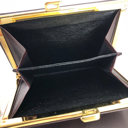 GIVENCHY 標誌扣緊湊型皮夾 棕色 復古 舊款 gk648r