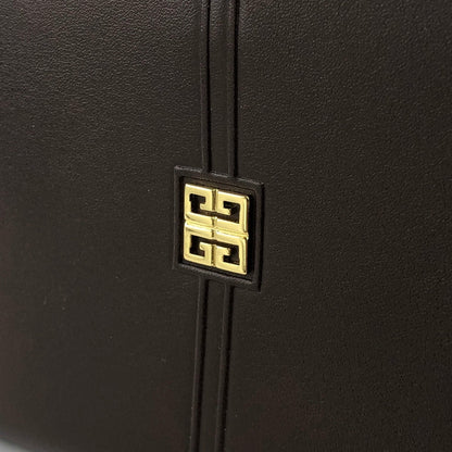 GIVENCHY 標誌扣緊湊型皮夾 棕色 復古 舊款 gk648r