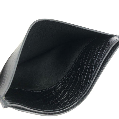 GUCCI Interlocking Embossed leather Card case Black Vintage Old Gucci n5izpx