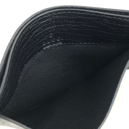 GUCCI Interlocking Embossed leather Card case Black Vintage Old Gucci n5izpx