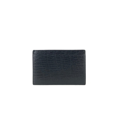 GUCCI Interlocking Embossed leather Card case Black Vintage Old Gucci n5izpx