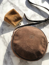 Load image into Gallery viewer, LOEWE Anagram Suede Clasp Coincase Compact wallet Brown Vintage Old 2wp677

