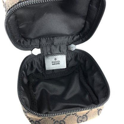 GUCCI GG canvas Drawstring Mini Handbag Pouch Black Vintage Old Gucci cxne44