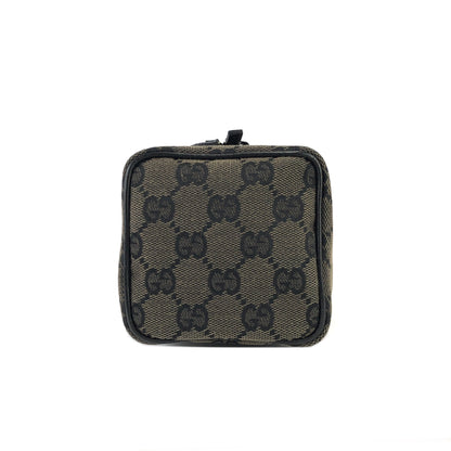 GUCCI GG canvas Drawstring Mini Handbag Pouch Black Vintage Old Gucci cxne44
