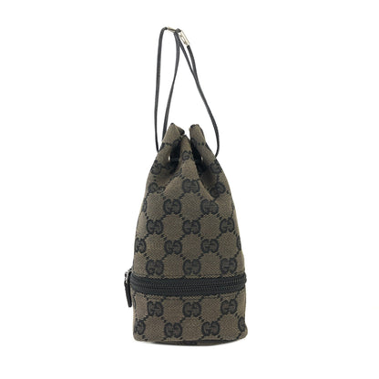 GUCCI GG canvas Drawstring Mini Handbag Pouch Black Vintage Old Gucci cxne44