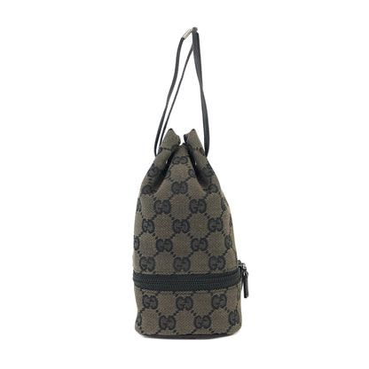 GUCCI GG canvas Drawstring Mini Handbag Pouch Black Vintage Old Gucci cxne44