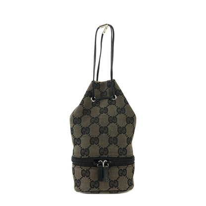 GUCCI GG canvas Drawstring Mini Handbag Pouch Black Vintage Old Gucci cxne44
