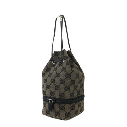 GUCCI GG canvas Drawstring Mini Handbag Pouch Black Vintage Old Gucci cxne44
