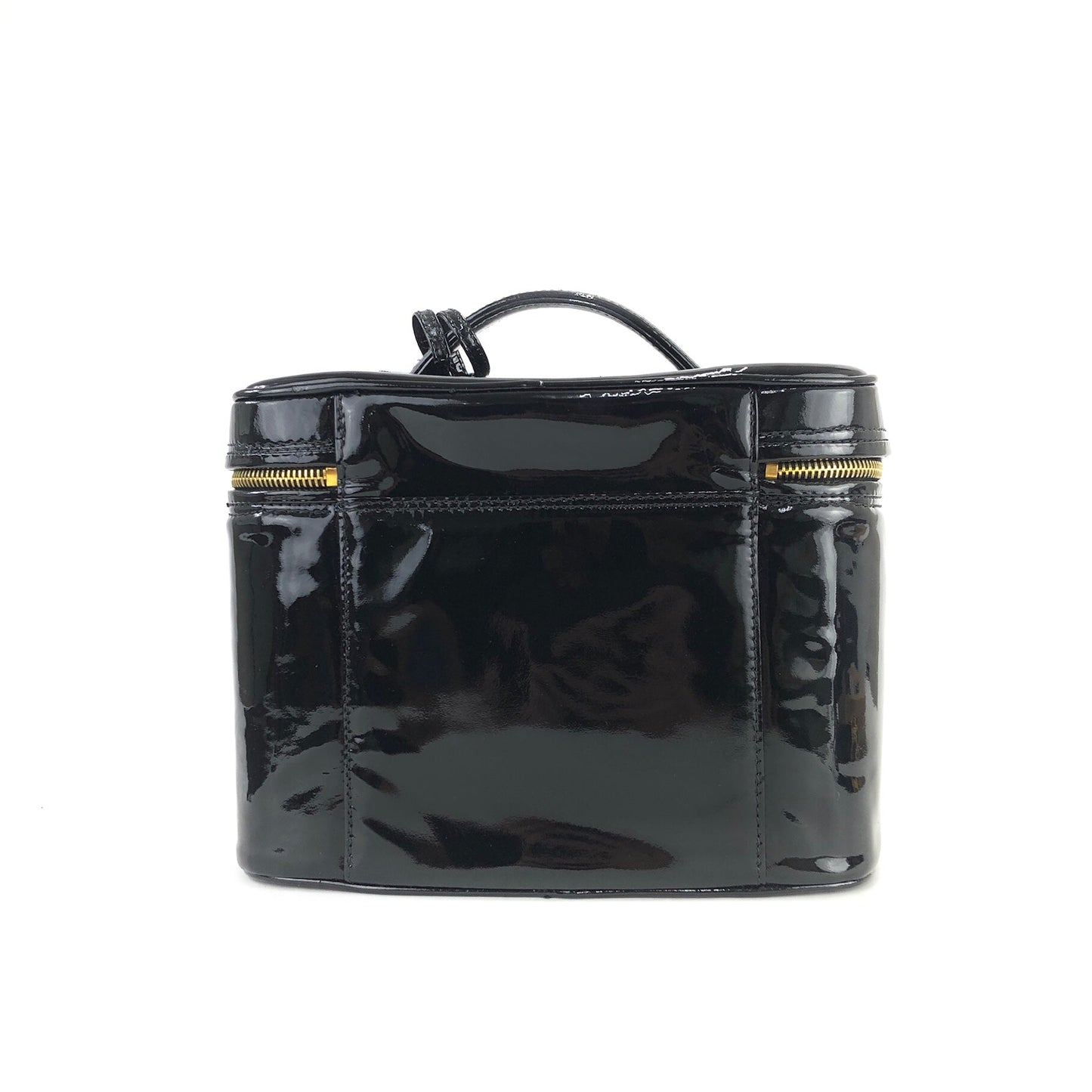CHANEL Coco mark Patent leather Vanity bag Shoulder Bag Black Vintage Old kfbdgc