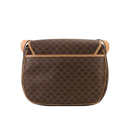 CELINE Macadam Flap Crossbody Shoulder bag Brown Vintage Old CELINE f873rk