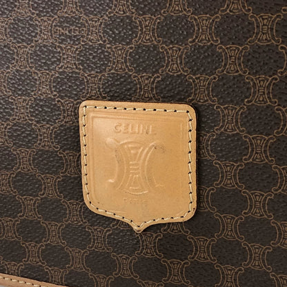 CELINE Macadam Flap Crossbody Shoulder bag Brown Vintage Old CELINE f873rk