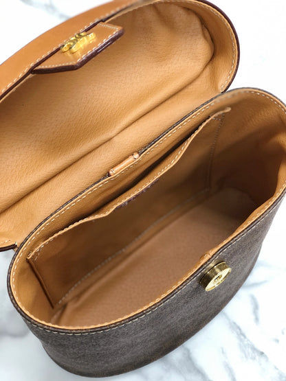 CELINE Macadam Triomphe Blason Small Handbag Vanitybag Shoulderbag Brown Vintage Old celine z4zu2n