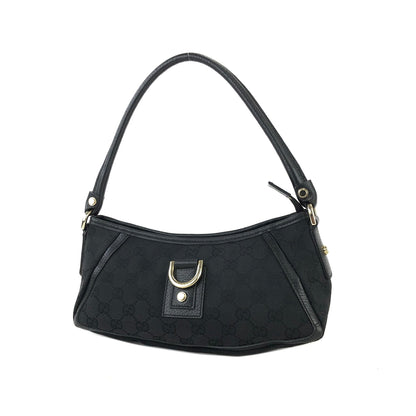 GUCCI GG canvas Horsebit Hobo bag Handbag Black Vintage Old Gucci tfaubm