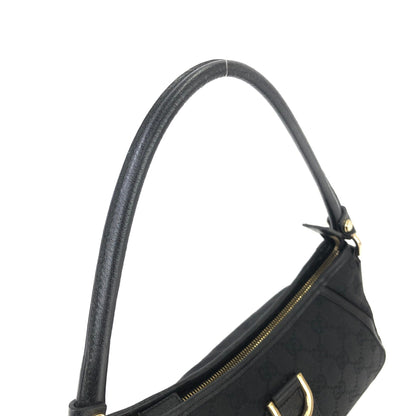 GUCCI GG canvas Horsebit Hobo bag Handbag Black Vintage Old Gucci tfaubm