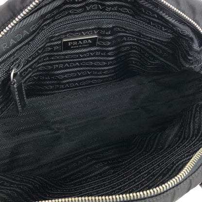 PRADA Triangle logo Nylon Mini Boston bag Handbag Black Vintage Old khg6em