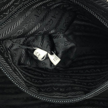 PRADA Triangle logo Nylon Mini Boston bag Handbag Black Vintage Old khg6em