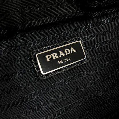 Prada Logo Plate Front Pocket Nylon sling bag Waist bag Shoulder bag Black Vintage cz3wj5