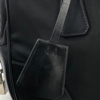 PRADA Triangle logo Nylon Mini Boston bag Handbag Black Vintage Old khg6em