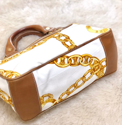 CELINE Boogie bag Chain pattern Handbag Old CELINE Vintage mtjjtn