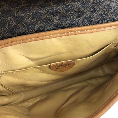 CELINE Macadam Coins Crossbody Shoulder bag Brown Vintage Old CELINE hkvufa