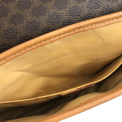 CELINE Macadam Coins Crossbody Shoulder bag Brown Vintage Old CELINE hkvufa