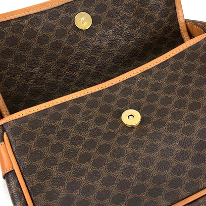 CELINE Macadam Coins Crossbody Shoulder bag Brown Vintage Old CELINE hkvufa