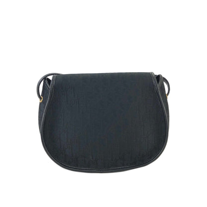 Christian Dior Logo Trotter 提花斜背包 黑色 復古 舊款 ypb2ed
