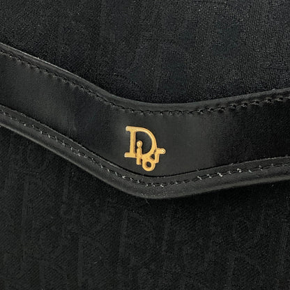 Christian Dior Logo Trotter 提花斜背包 黑色 復古 舊款 ypb2ed