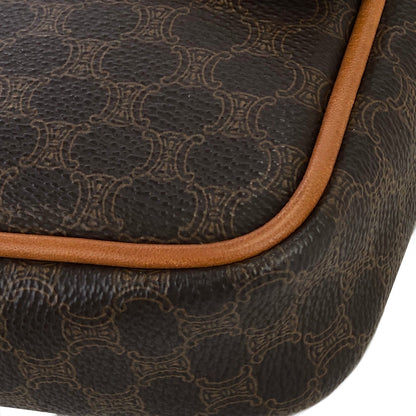 CELINE Macadam Coins Crossbody Shoulder bag Brown Vintage Old CELINE hkvufa