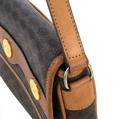 CELINE Macadam Coins Crossbody Shoulder bag Brown Vintage Old CELINE hkvufa