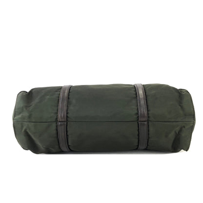 PRADA Triangle logo Nylon Tote bag Olive Vintage 5j2rsr