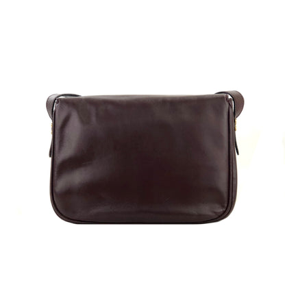 CELINE Blason Plate Side Blason Triomphe Leather Shoulder Bag Bordeaux Old Celine vintage xfmxkn