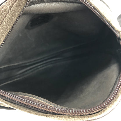 LOEWE Anagram Suede Round Shoulder bag Brown Vintage Old ugssgs