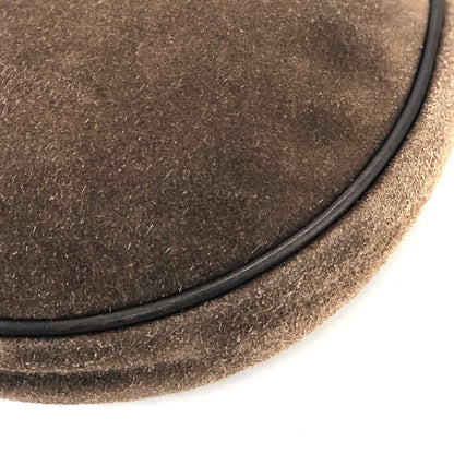 LOEWE Anagram Suede Round Shoulder bag Brown Vintage Old ugssgs