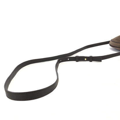 LOEWE Anagram Suede Round Shoulder bag Brown Vintage Old ugssgs