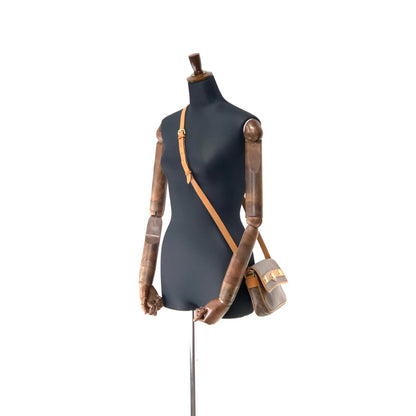 CELINE Macadam Coins Crossbody Shoulder bag Brown Vintage Old CELINE hkvufa