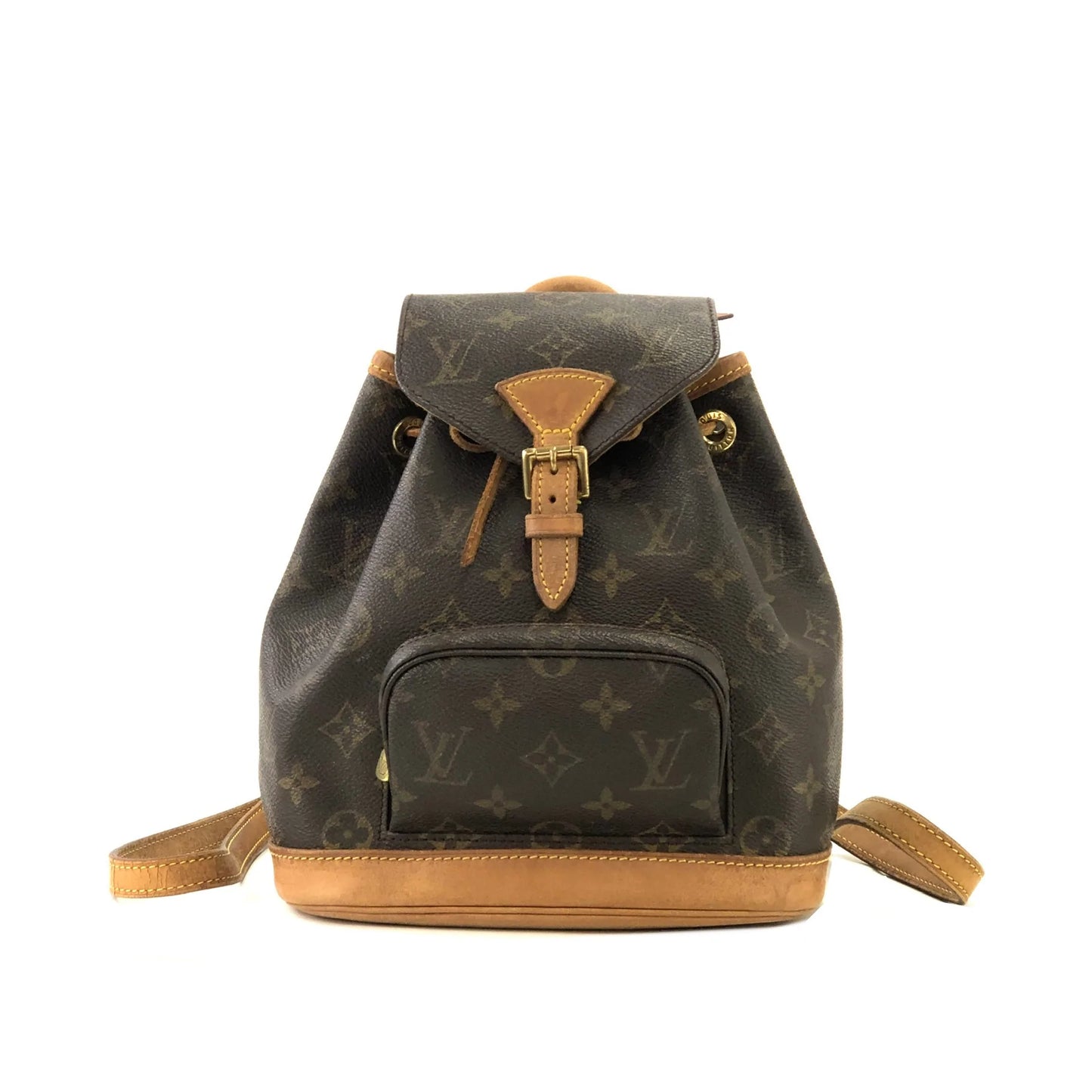 LOUIS VUITTON Monogram Montsouris M51137 Backpack Brown Vintage Old ncci75