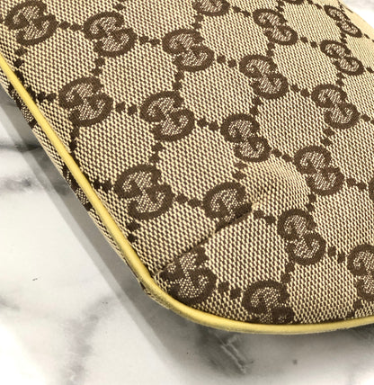 GUCCI hobo GG canvas shoulder bag handbag hobo beige vintage old a52g8f